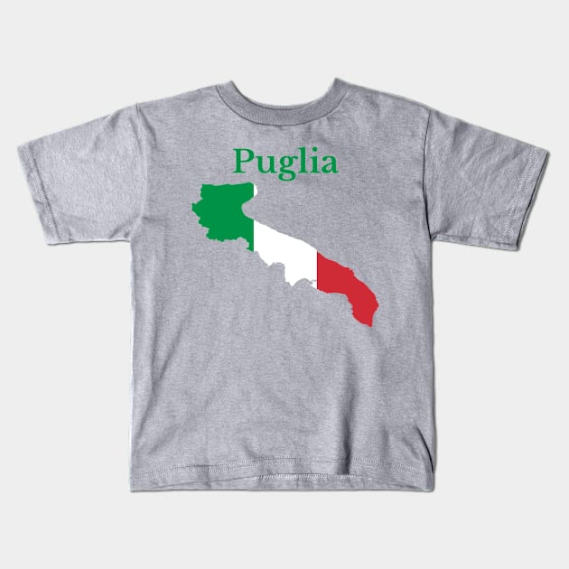 Apulia Map, Italy, Italian Region. Kids T-Shirt by maro_00